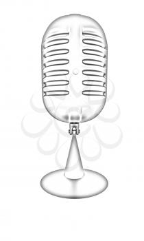gray carbon microphone icon on a white background