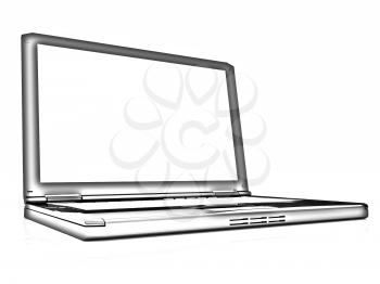 Laptop on a white background