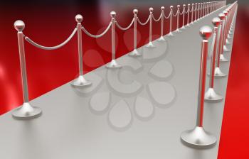 3d illustration of path to the success on a white background