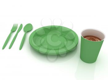 Fast-food disposable tableware