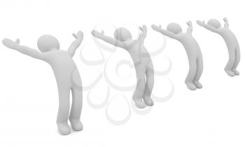 3d mans isolated on white. Series: morning exercises - flexibility exercises and stretching 