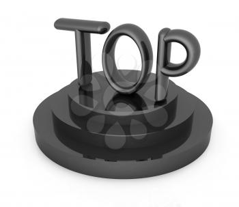 Top icon on white background. 3d rendered image