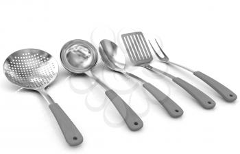 Cutlery on a white background 
