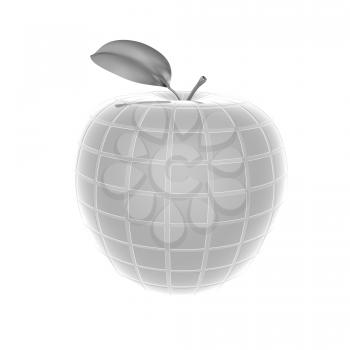 Abstract apple on a white background
