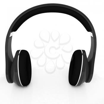 Blue headphones icon on a white background