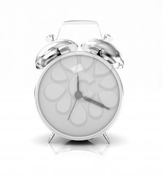 Alarm clock on a white background