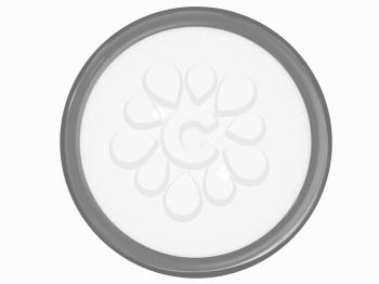 Shiny button isolated on white background