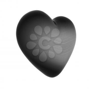 3d beautiful glossy heart on a white background