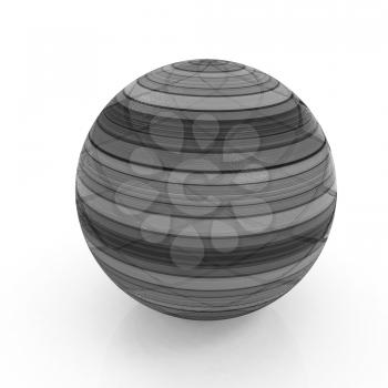 3d colored ball on a white background