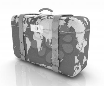 suitcase for travel on a white background