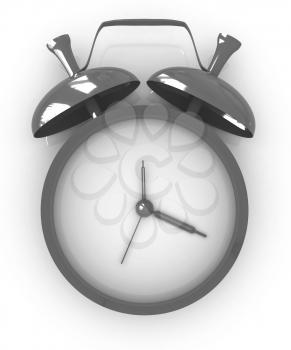Alarm clock. 3D icon on a white background