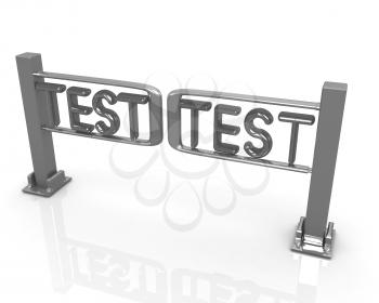 Test with turnstile on a white background