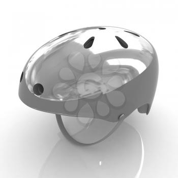 Bicycle helmet on a white background