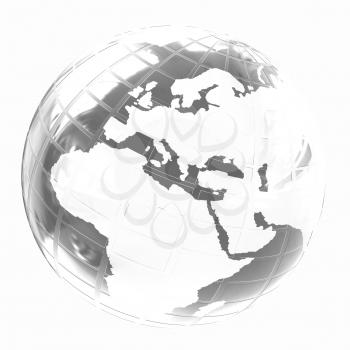 Earth on a white background