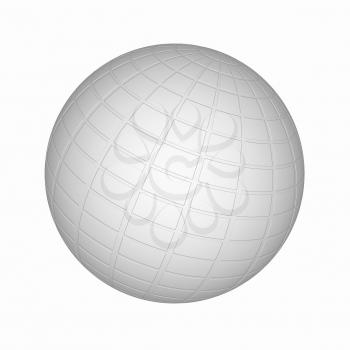 Sphere isolated on white. Illustration for your design. 