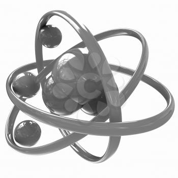 3d illustration of a water molecule isolated on white background