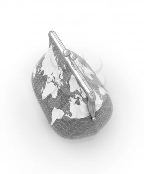 Purse Earth on a white background