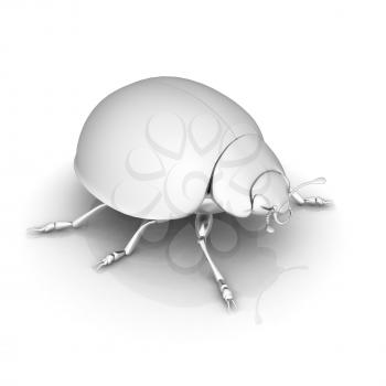 Metall beetle on a white background