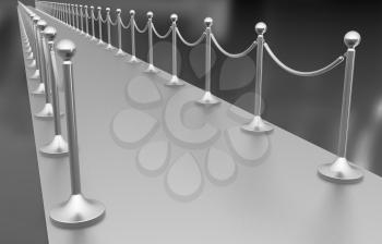 3d illustration of path to the success on a white background