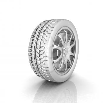 car wheels icon on white background 