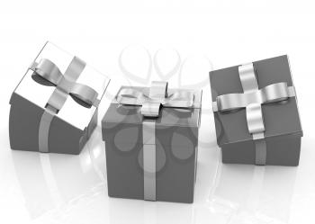 Crumpled gifts on a white background