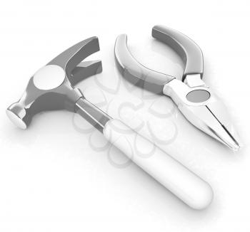 pliers and hammer