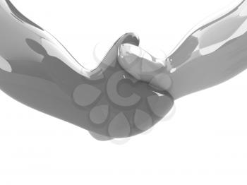 Handshake. Glossy icon