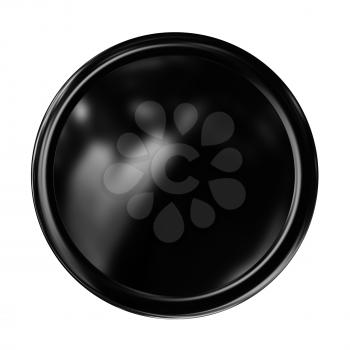 Golden Web button isolated on white background. Unique design - black fire element