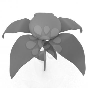 Flower icon 3d 