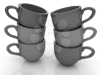 mugs on a white background