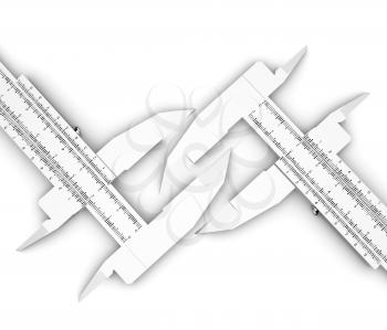 Calipers on a white background