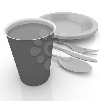 Fast-food disposable tableware
