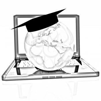 Global On line Education on a white background