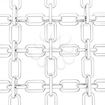 Metall chains isolated on white background