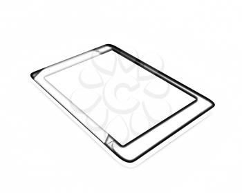 tablet pc on a white background