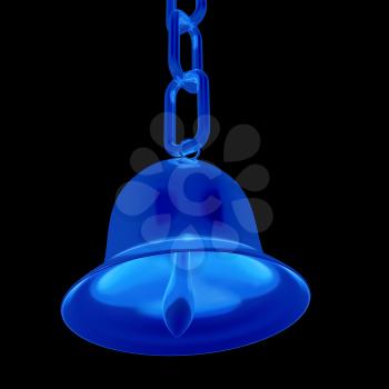 Bell on a black background