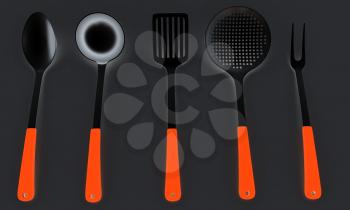 cutlery on a light gray background
