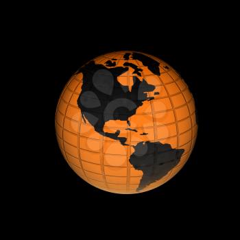 Earth Isolated on black background