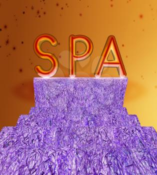 Background image of 3d text SPA