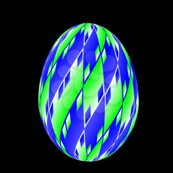 Easter egg on a black background