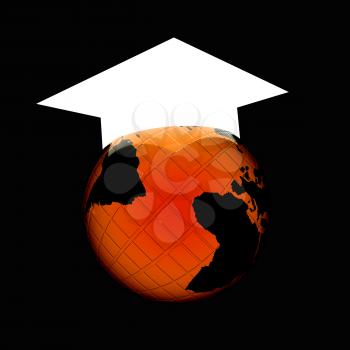 Global Education on a black background
