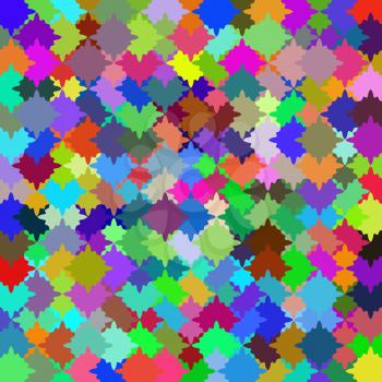 Many-colored puzzle pattern (removable pieces). 