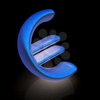 euro sign on a white background 