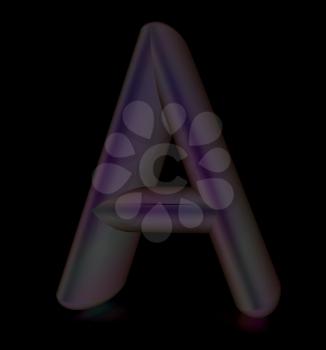 Glossy alphabet. The letter A