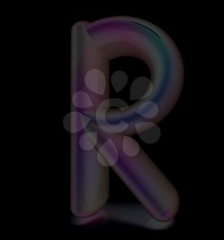 Glossy alphabet. The letter R