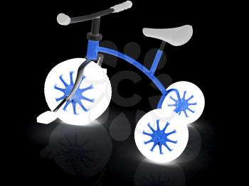 children bicycle on a white background