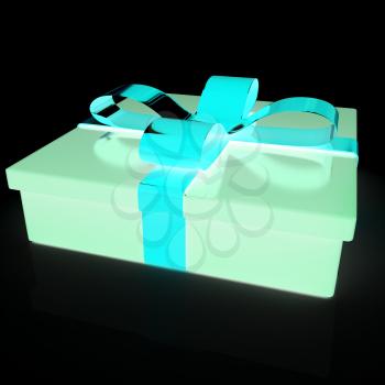 Gifts with ribbon on a white background 