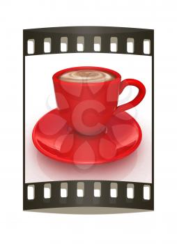 mug on a white background. The film strip