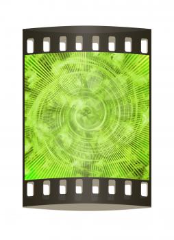 green effect of turbine abstraction. The film strip