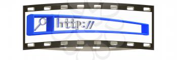 3d internet search string.Business and technology. The film strip